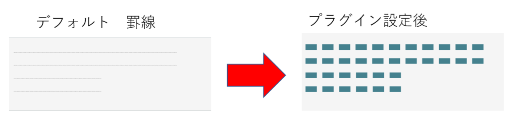 罫線デザイン変更例