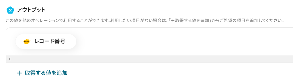 !ポイント!レコード番号