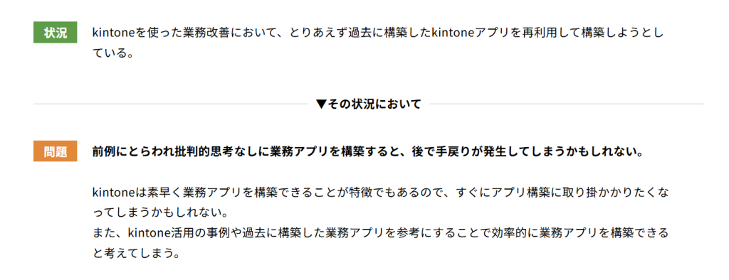 kintone-SIGNPOST-状況・問題